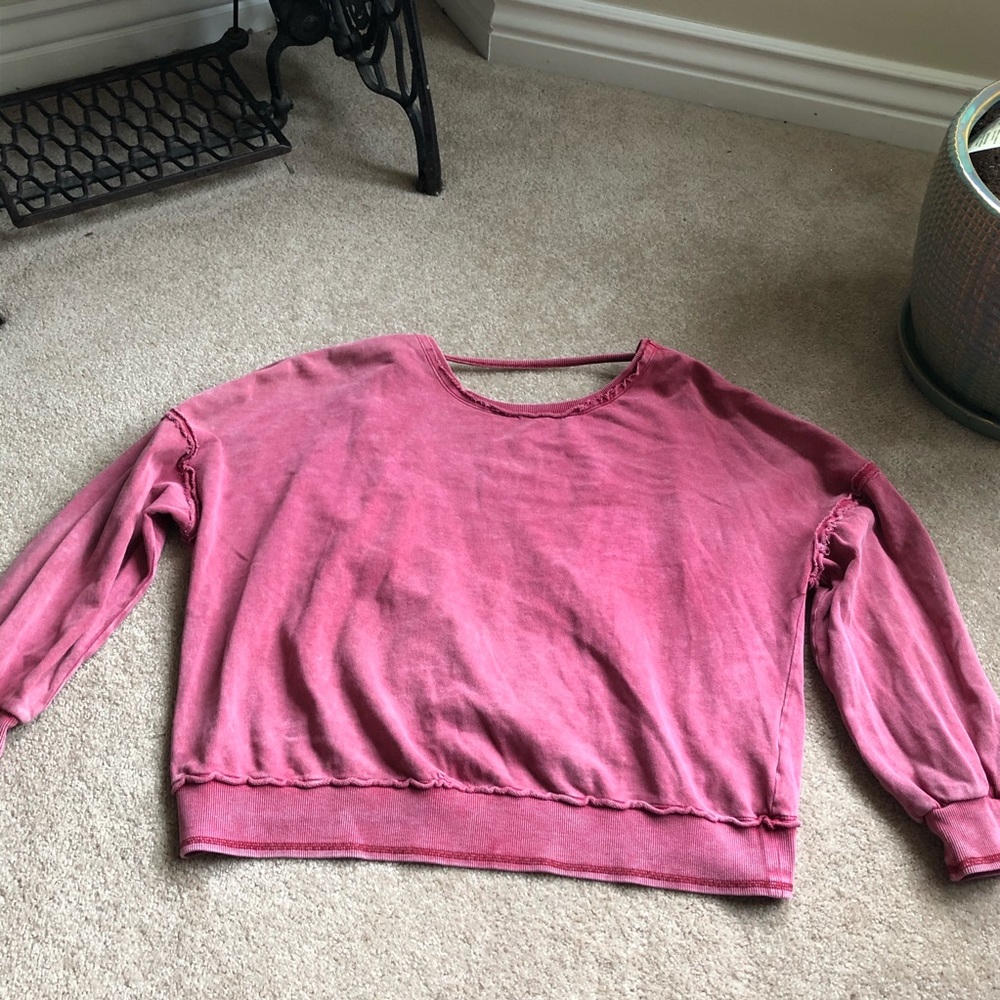 3/$12 Gilded intent backless sweater